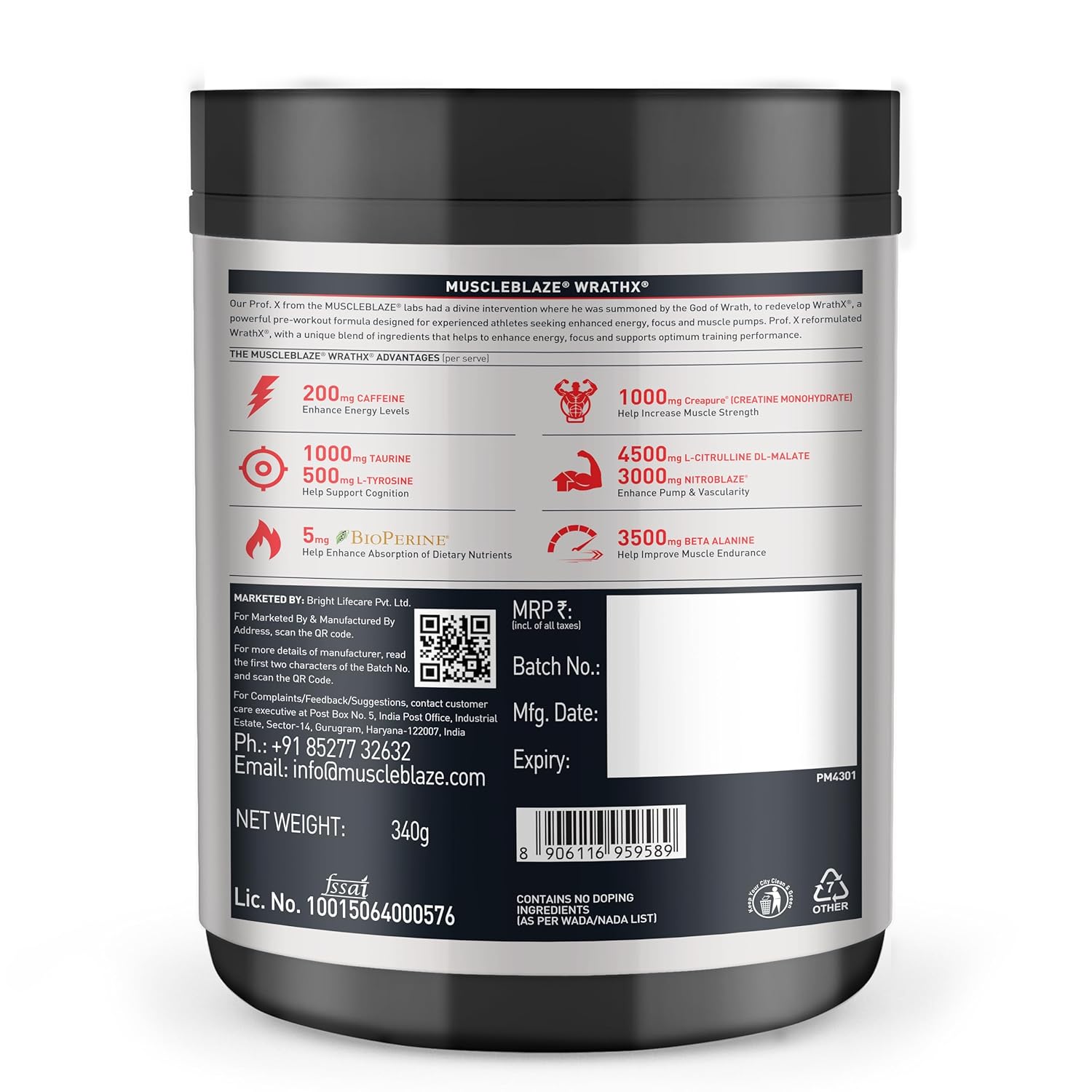 Muscleblaze WRATHEX pre workout