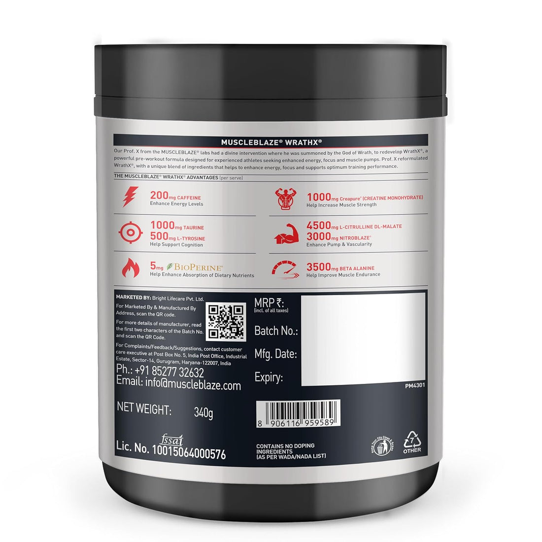 Muscleblaze WRATHEX pre workout