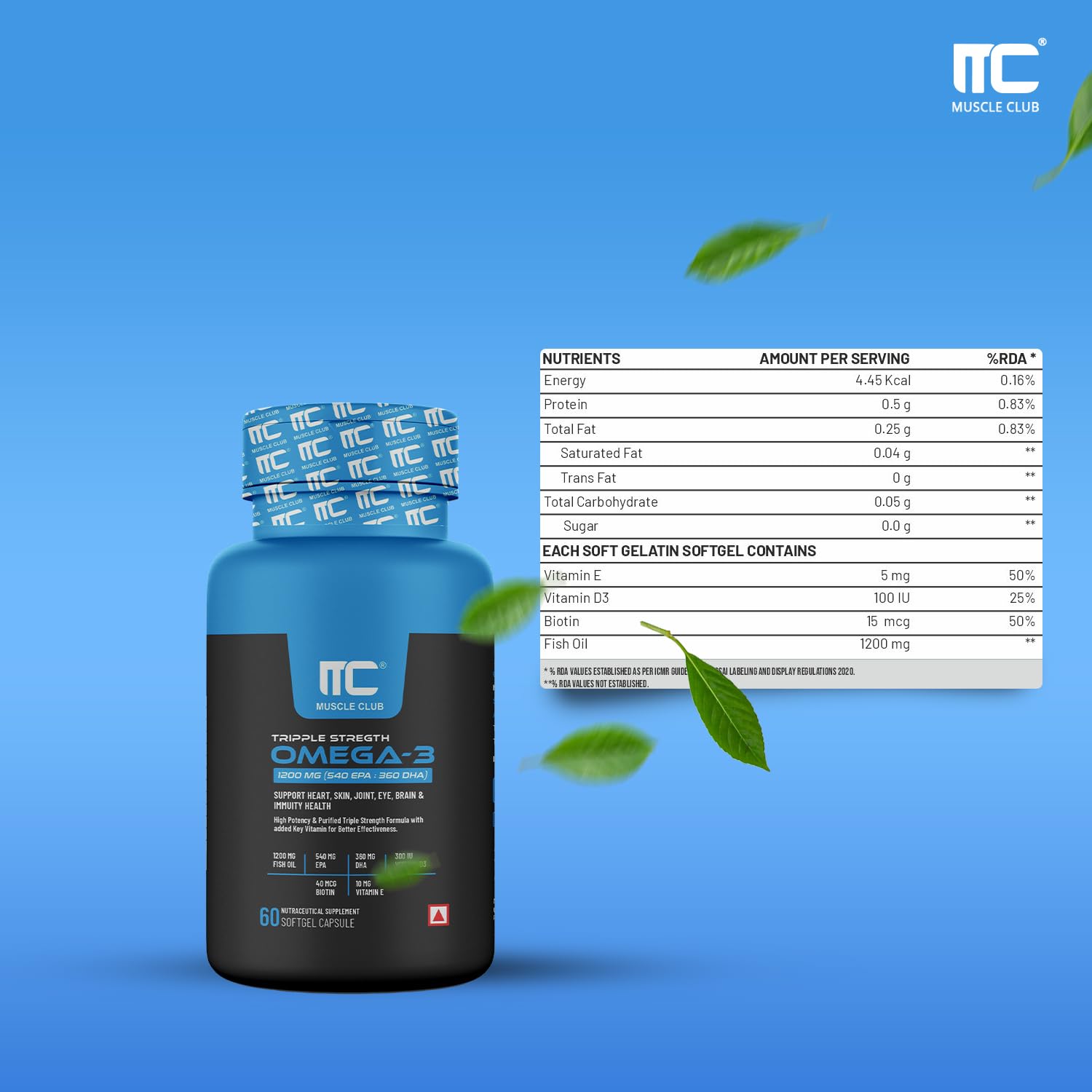 Muscle club Omega 3 Triple Strength