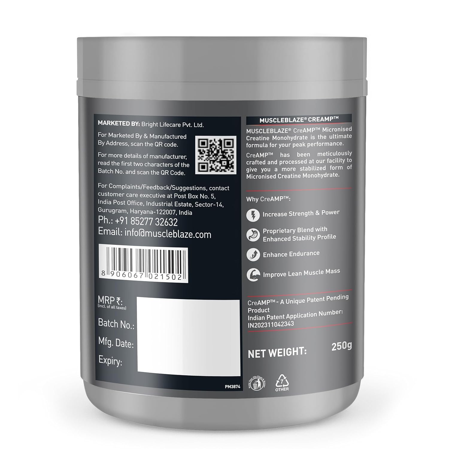 Muscleblaze crea Amp creatine creatine