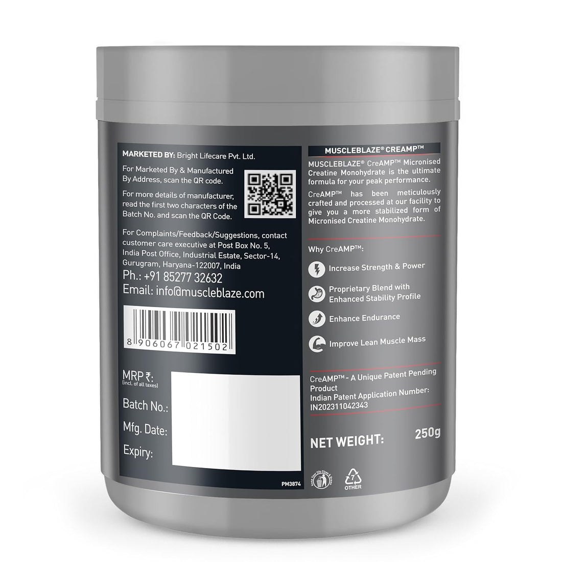 Muscleblaze crea Amp creatine creatine