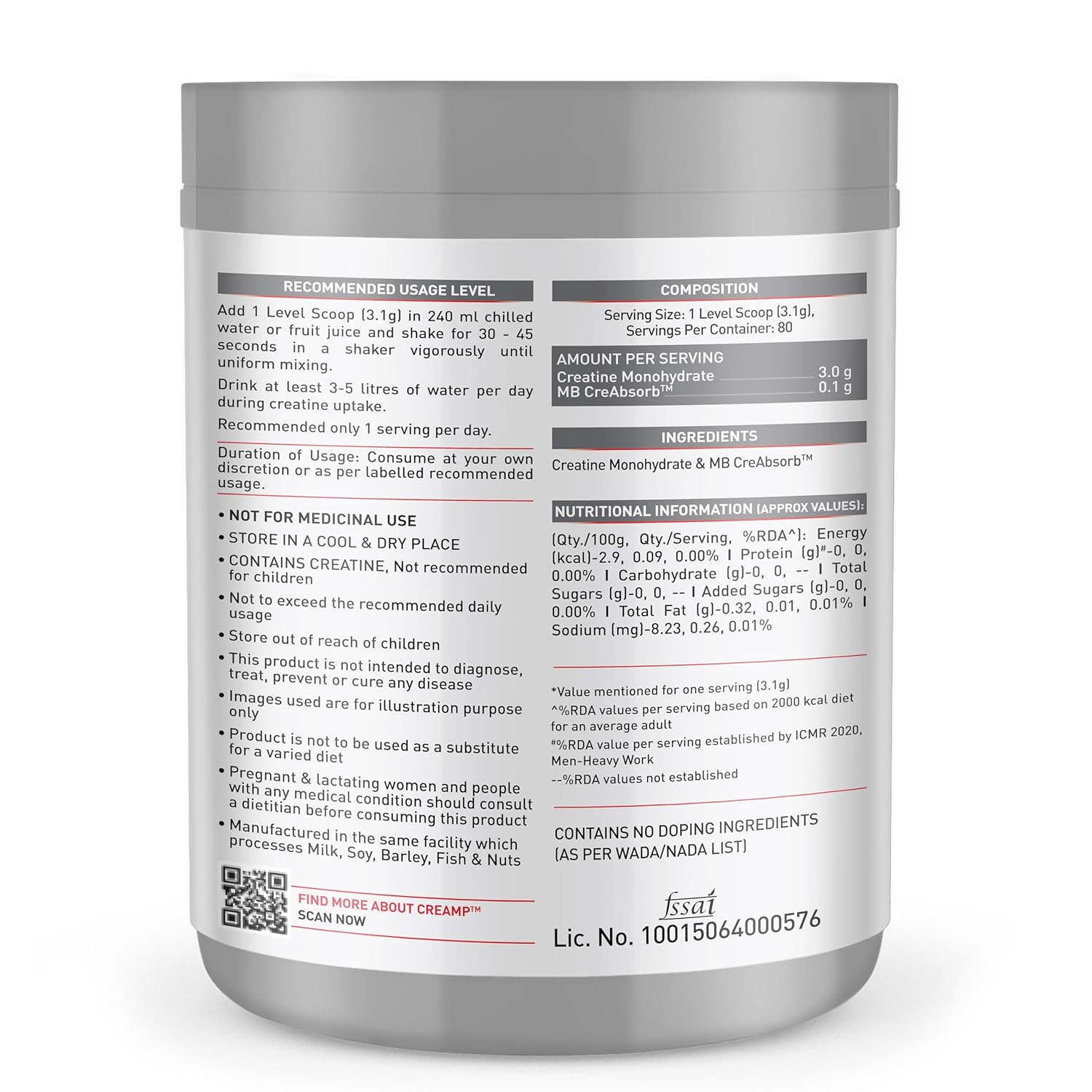 Muscleblaze crea Amp creatine creatine