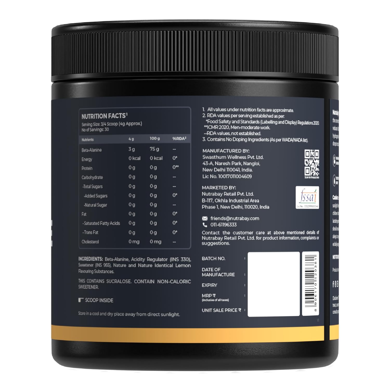 Nutrabay Beta-Alanine